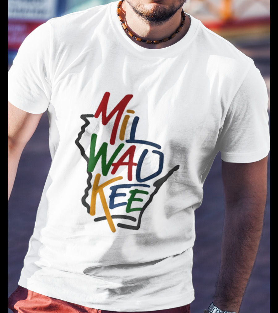 Milwaukee Wisconsin State Colorful T-Shirt