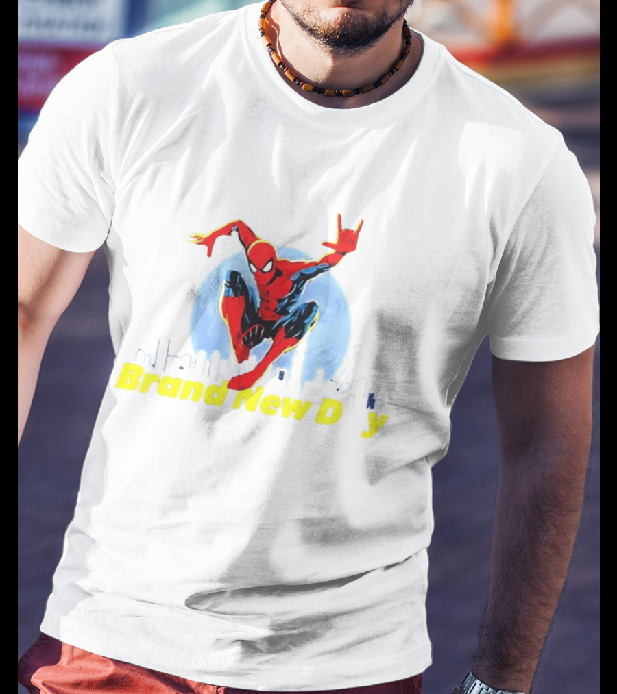 Spider Man Brand New Day Marvel Comics Skyline Swing Action T-Shirt