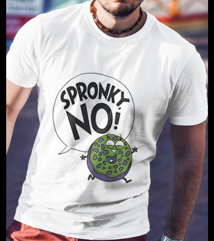 Donut Squad Spronky No Green Cartoon Doughnut T-Shirt