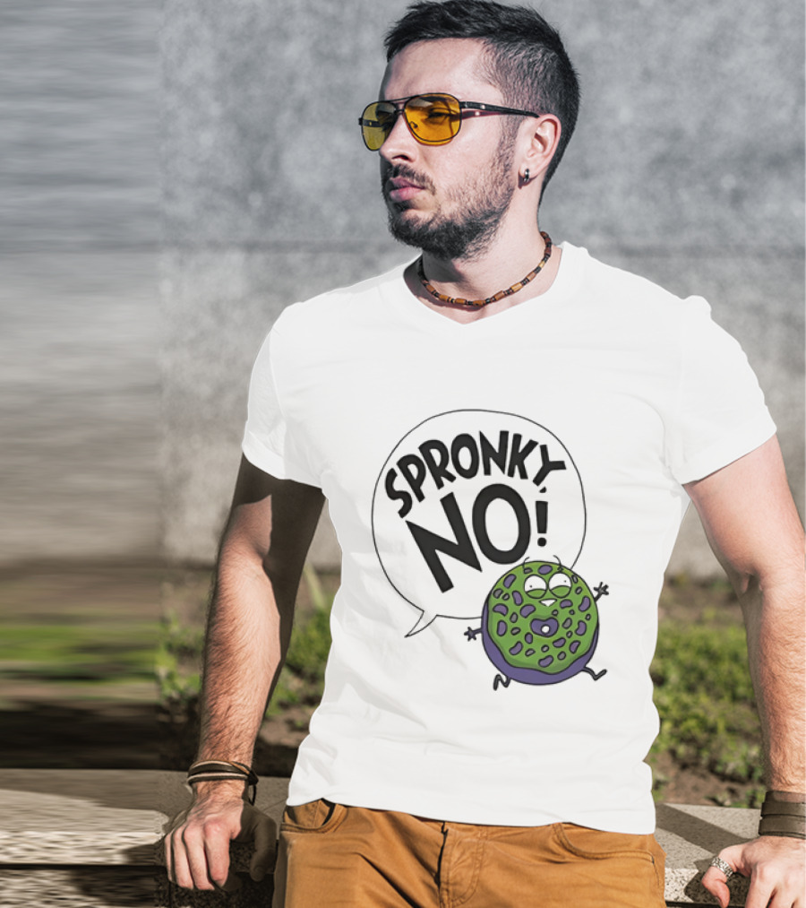 Donut Squad Spronky No Green Cartoon Doughnut T-Shirt