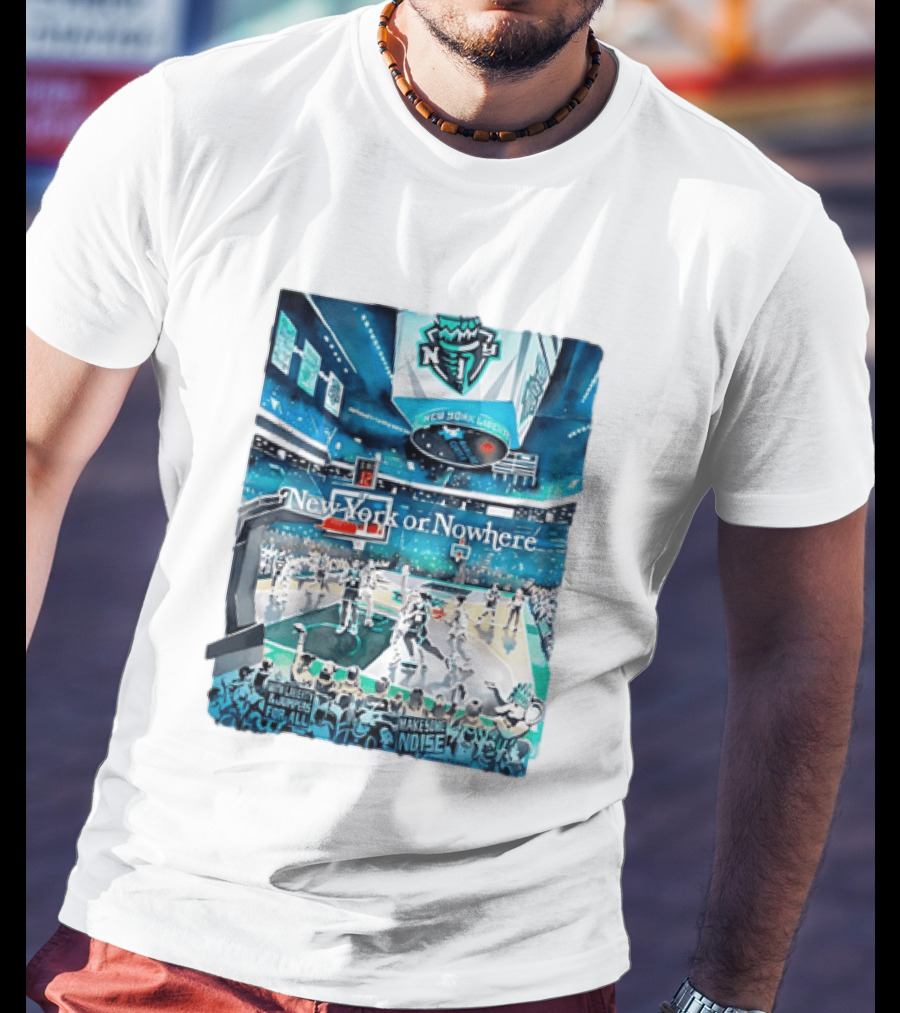 Gavin Snider New York Liberty Basketball New York Or Nowhere Stadium Scene T-Shirt