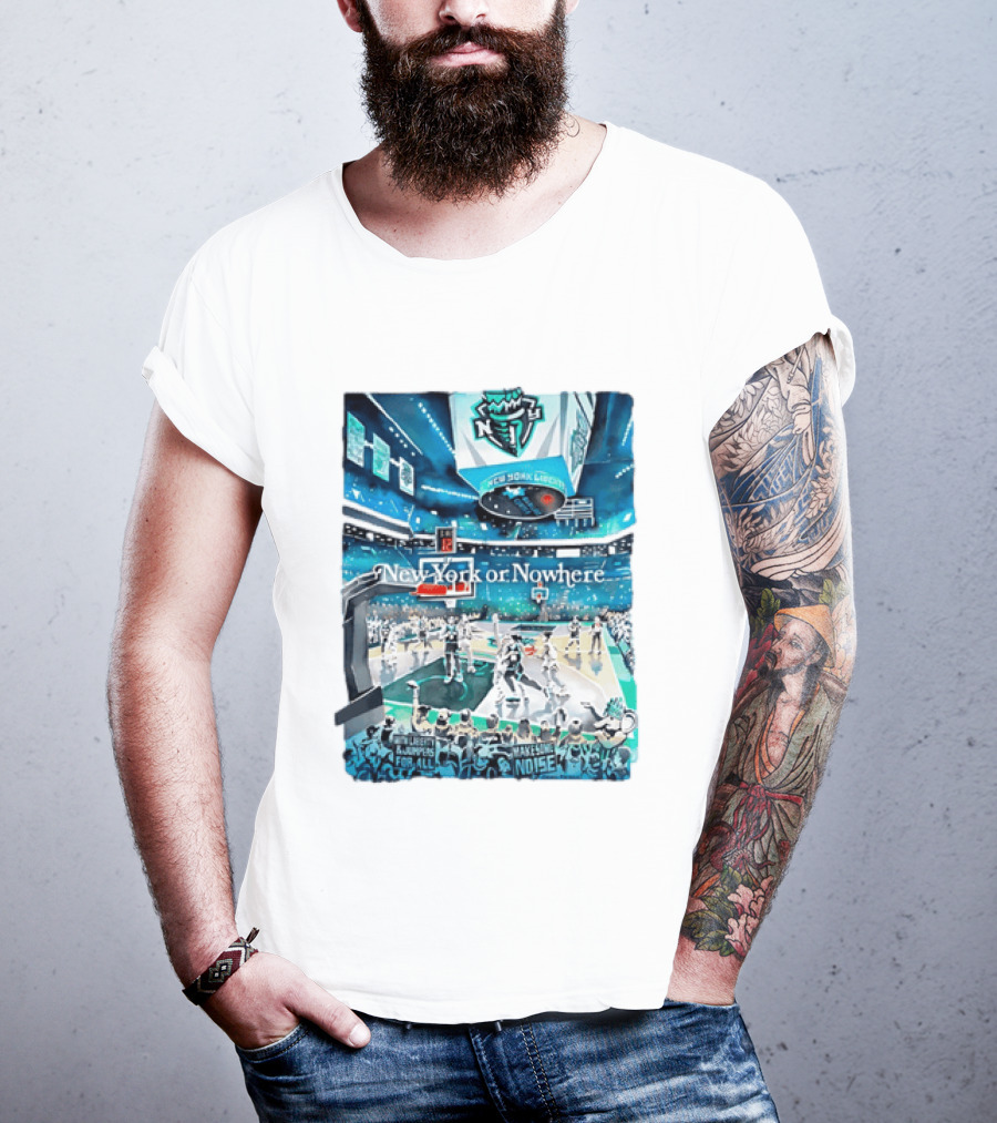 Gavin Snider New York Liberty Basketball New York Or Nowhere Stadium Scene T-Shirt