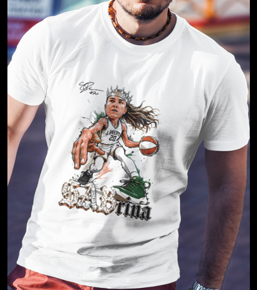 Sabrina Ionescu New York Liberty Basketball Crown T-Shirt