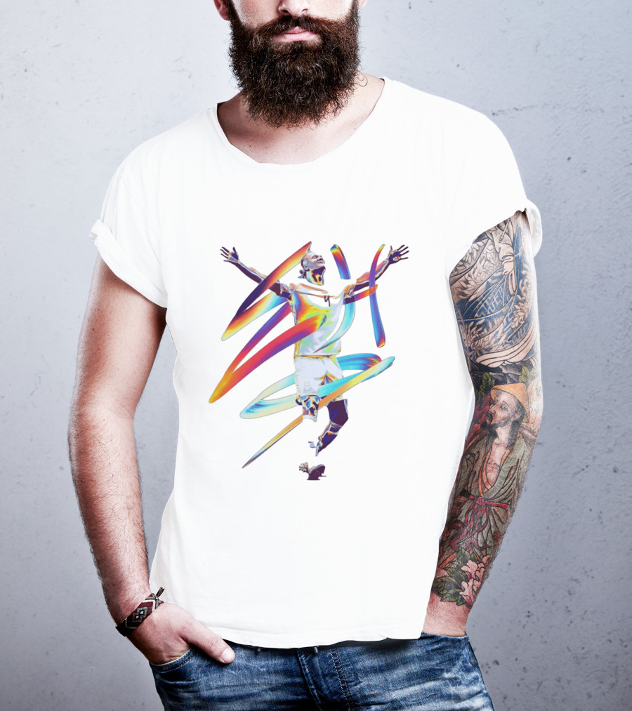 Haaland Goal Celebration Norway 9 Vibrant Energy Spiral T-Shirt