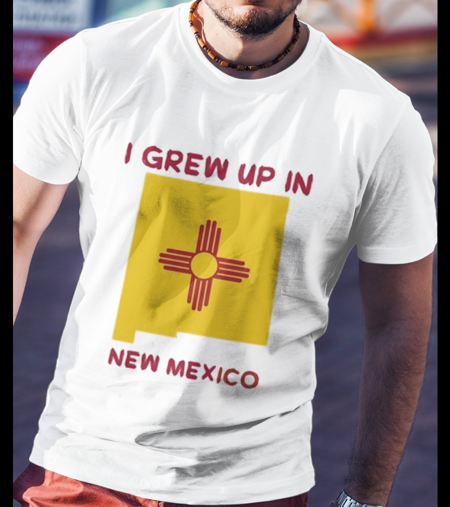 I Grew Up In New Mexico Zia Symbol Home State Pride T-Shirt
