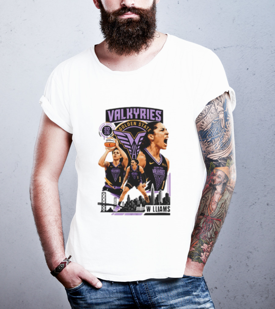Golden State Valkyries 2026 WNBA Williams Team Skyline T-Shirt