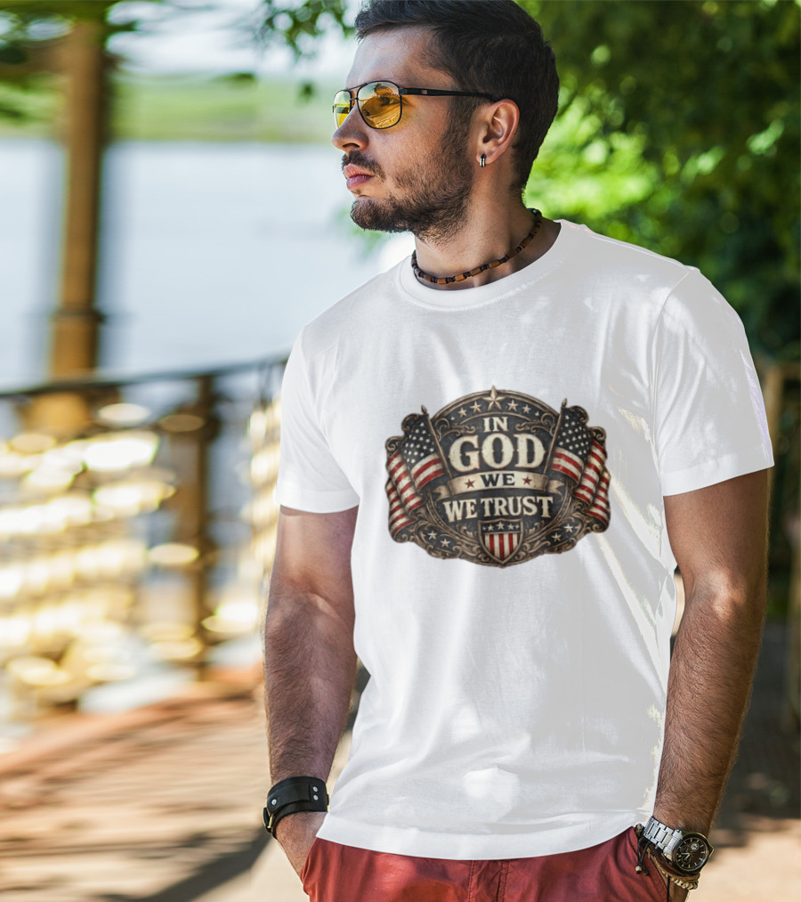 In God We Trust USA Flag Patriotic T-Shirt