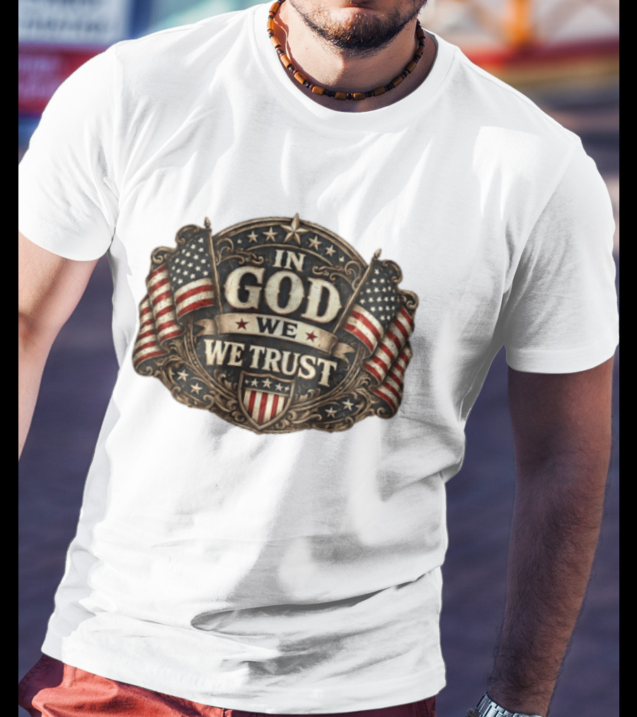 In God We Trust USA Flag Patriotic T-Shirt