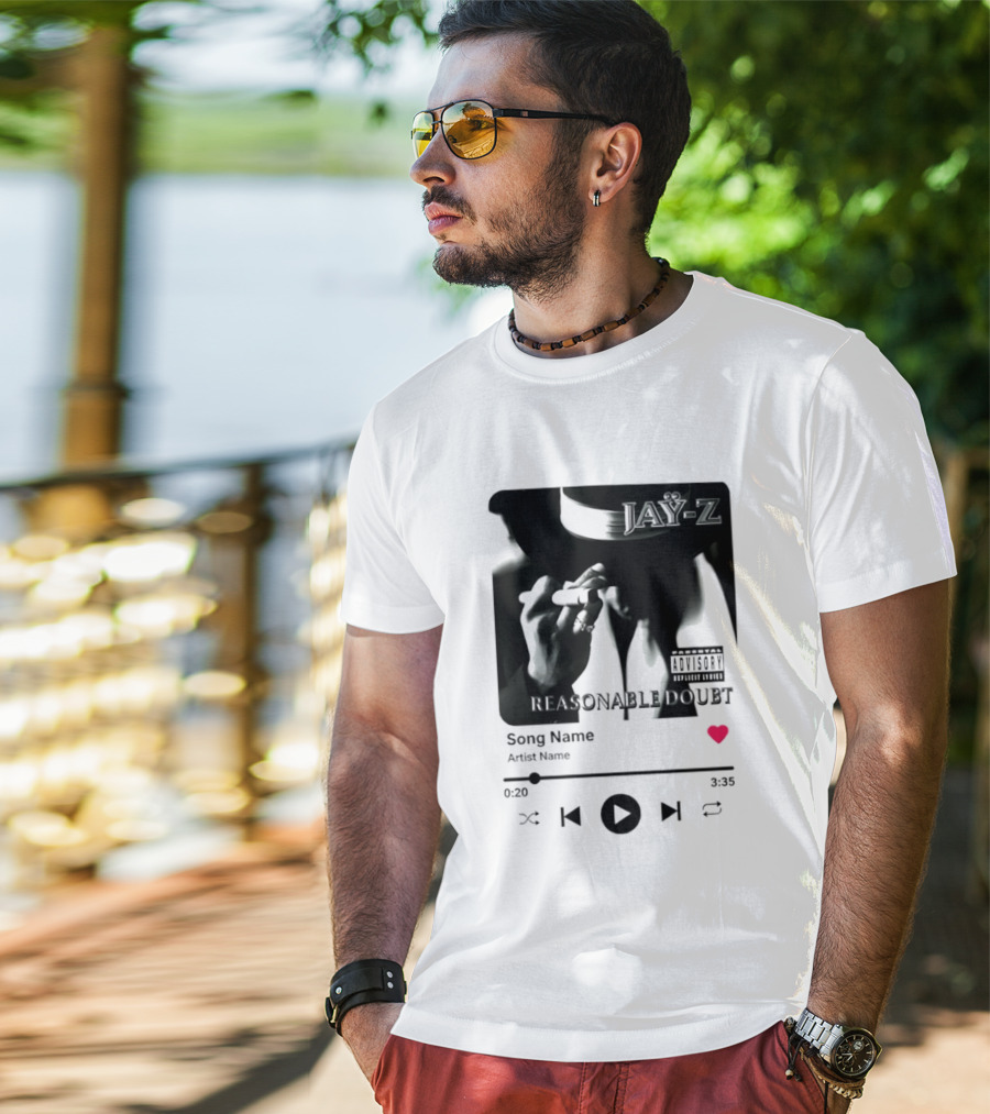 Jay Z Reasonable Doubt Song Name Artist Name Parental Advisory Explicit Content Iconic Album Cover T-Shirt