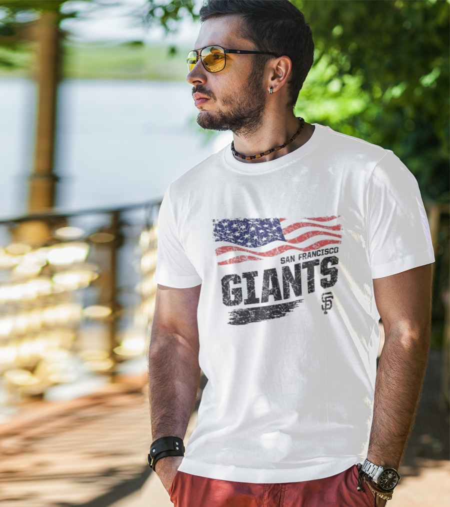 San Francisco Giants USA Flag Stars And Stripes T-Shirt