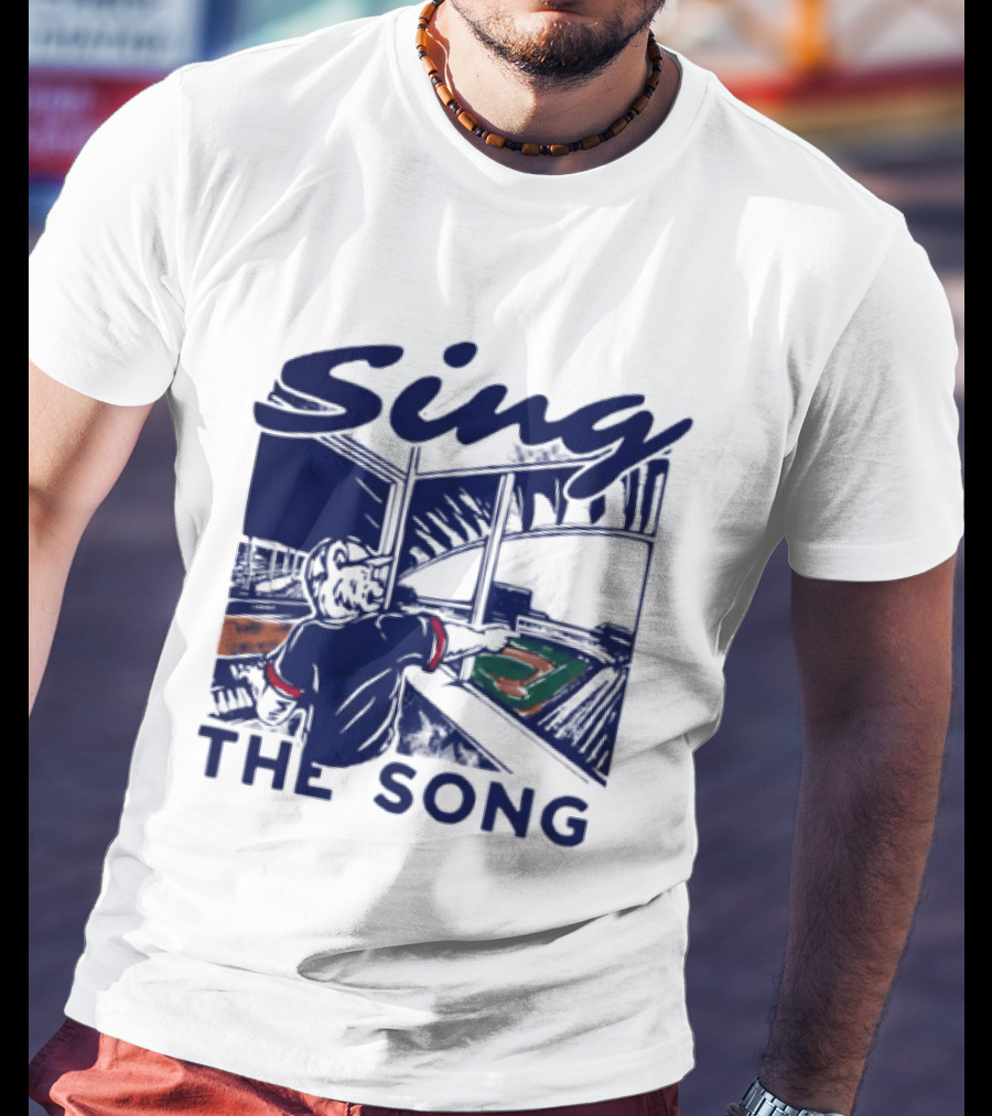 Sing The Song Chicago Cubs Clark The Cub Baseball Stadium Music T-Shirt