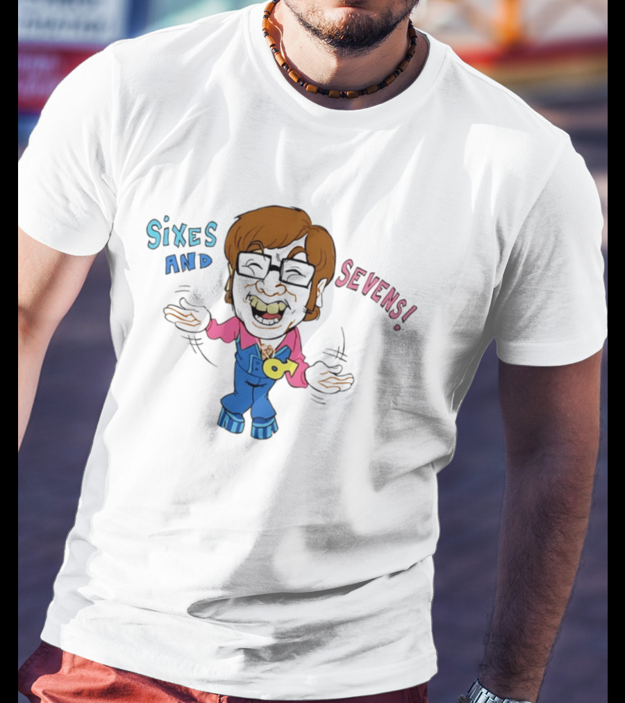 Sixes And Sevens Retro Caricature Groovy Cartoon T-Shirt