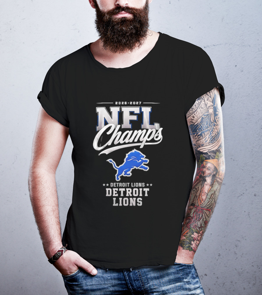 2026 2027 NFL Champs Detroit Lions T-Shirt
