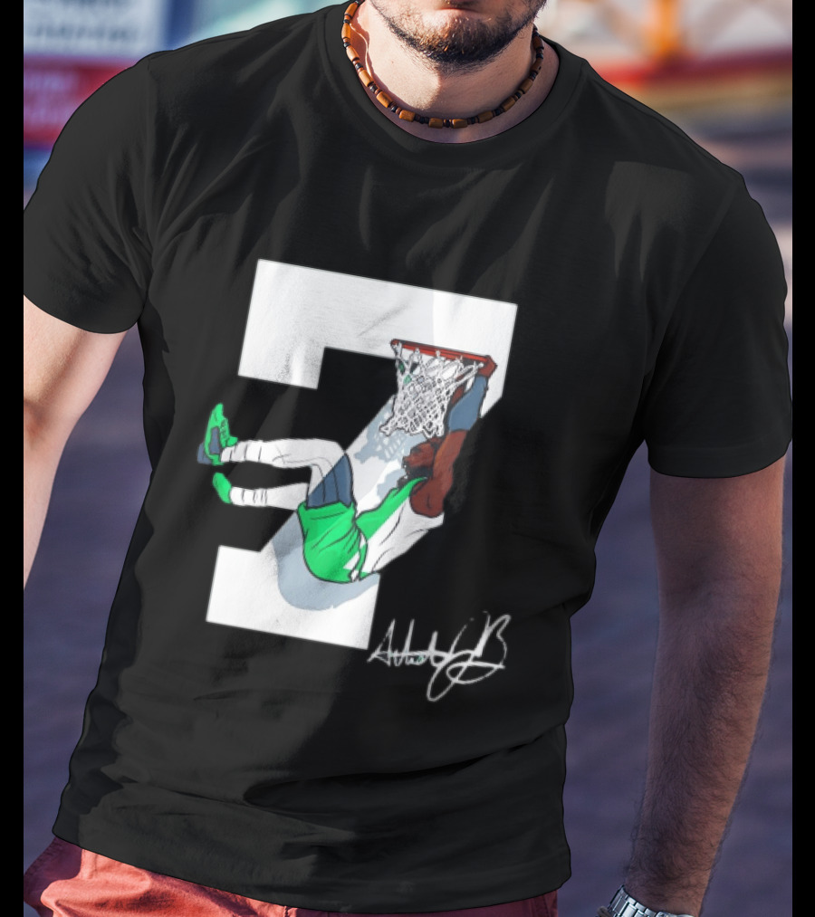 Boston Celtics Dunking Number 7 AthleticJb T-Shirt