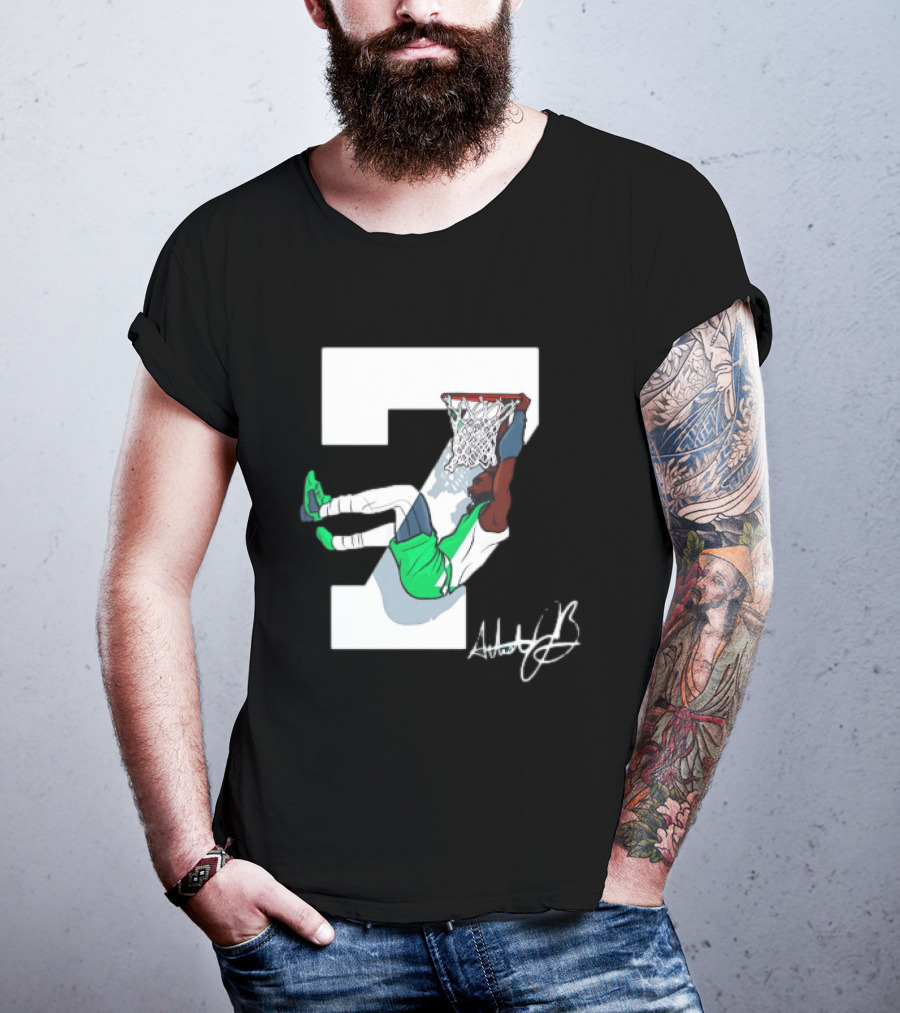 Boston Celtics Dunking Number 7 AthleticJb T-Shirt