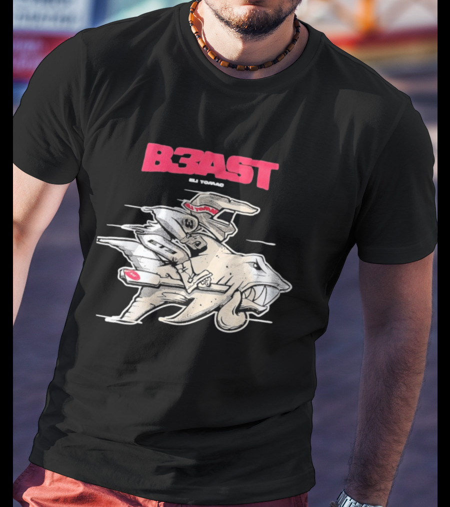 B3AST Eli Tomac Racing Motocross Shark Rider T-Shirt