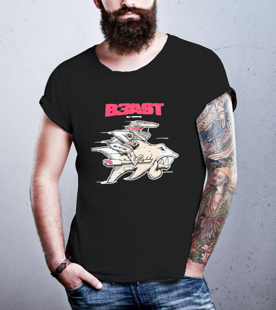 B3AST Eli Tomac Racing Motocross Shark Rider T-Shirt