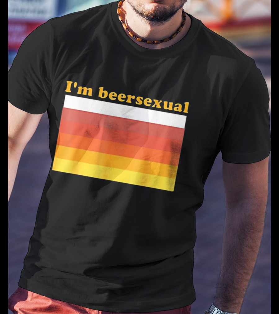 I'm Beersexual Beer Lover Striped Beer T-Shirt