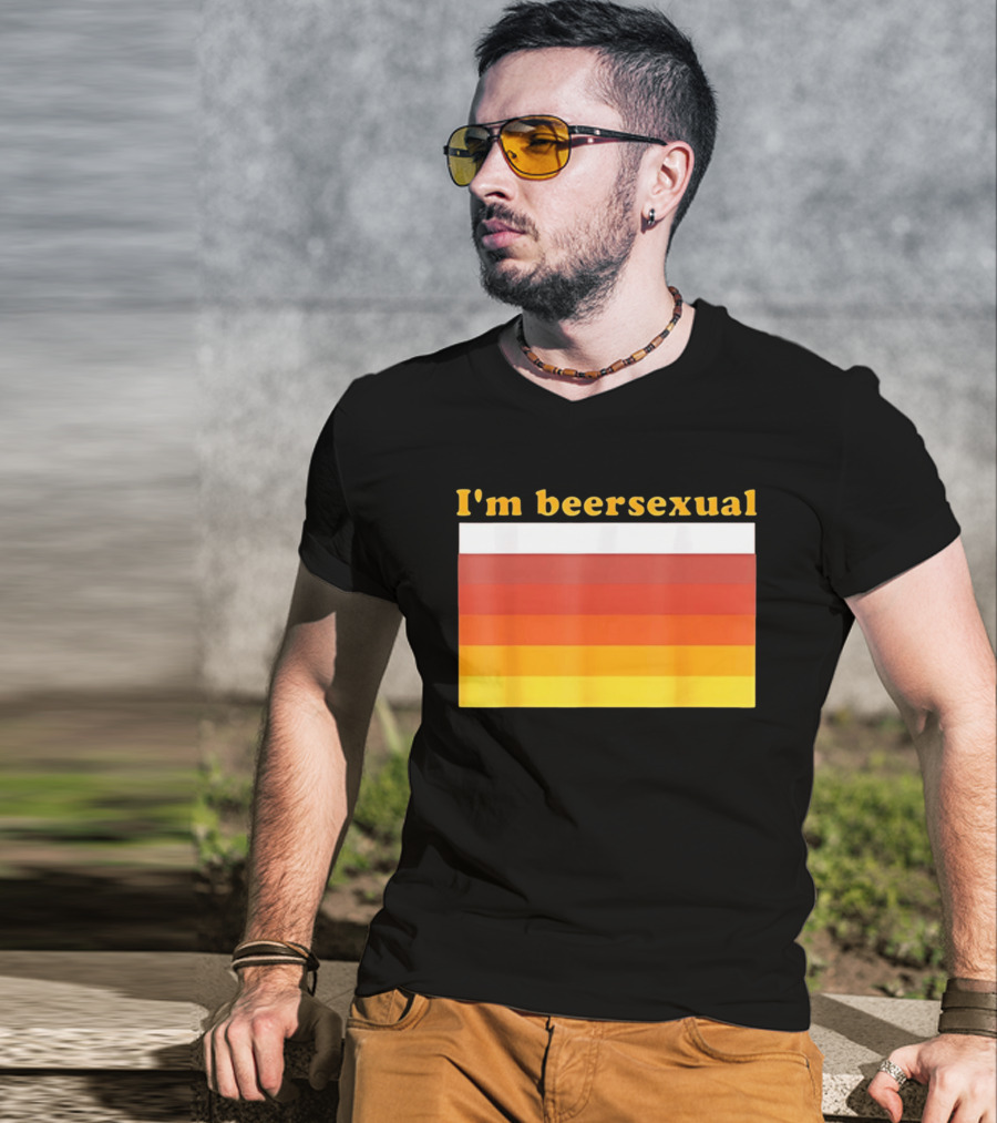 I'm Beersexual Beer Lover Striped Beer T-Shirt