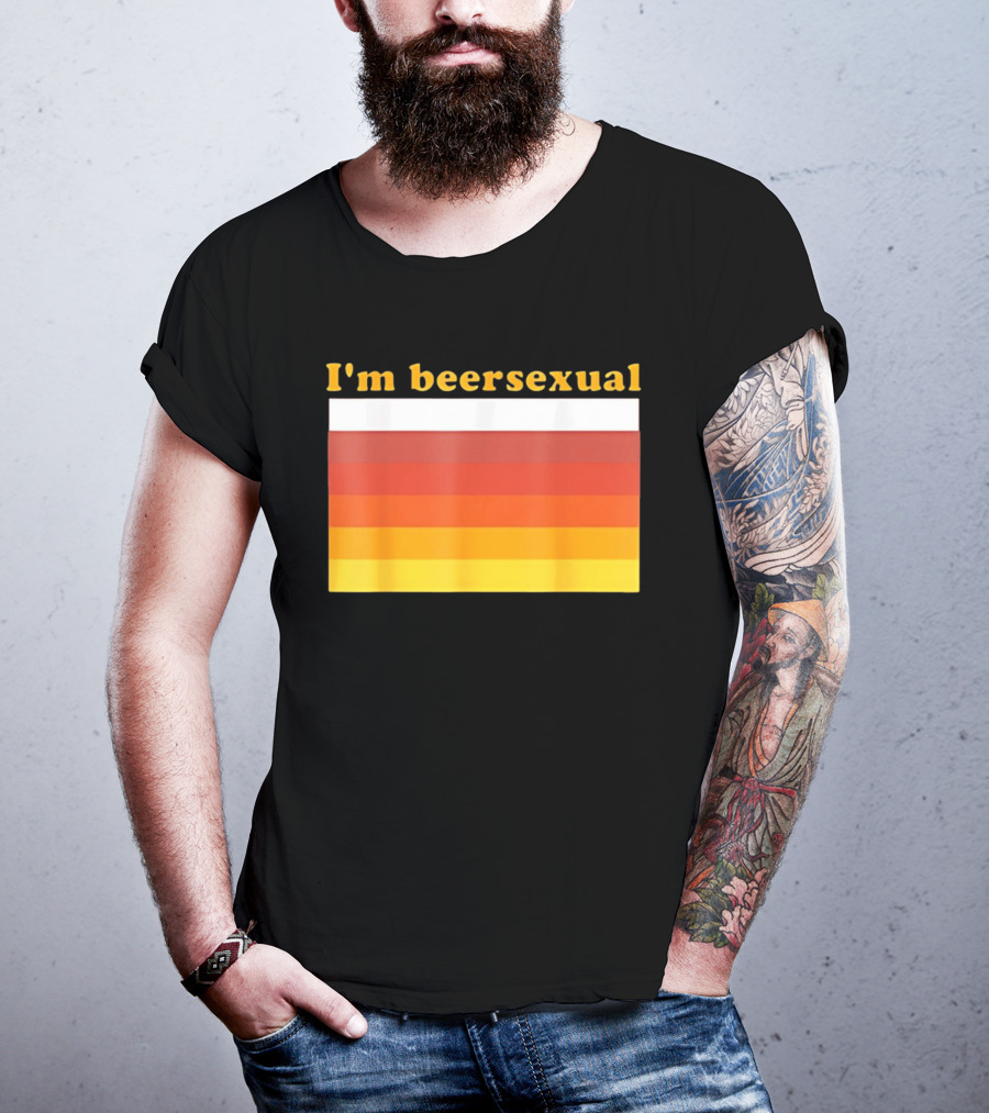 I'm Beersexual Beer Lover Striped Beer T-Shirt