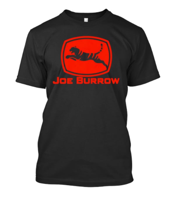 Joe Burrow Cincinnati Bengals Tractor Co Jumping Tiger Oval T-Shirt