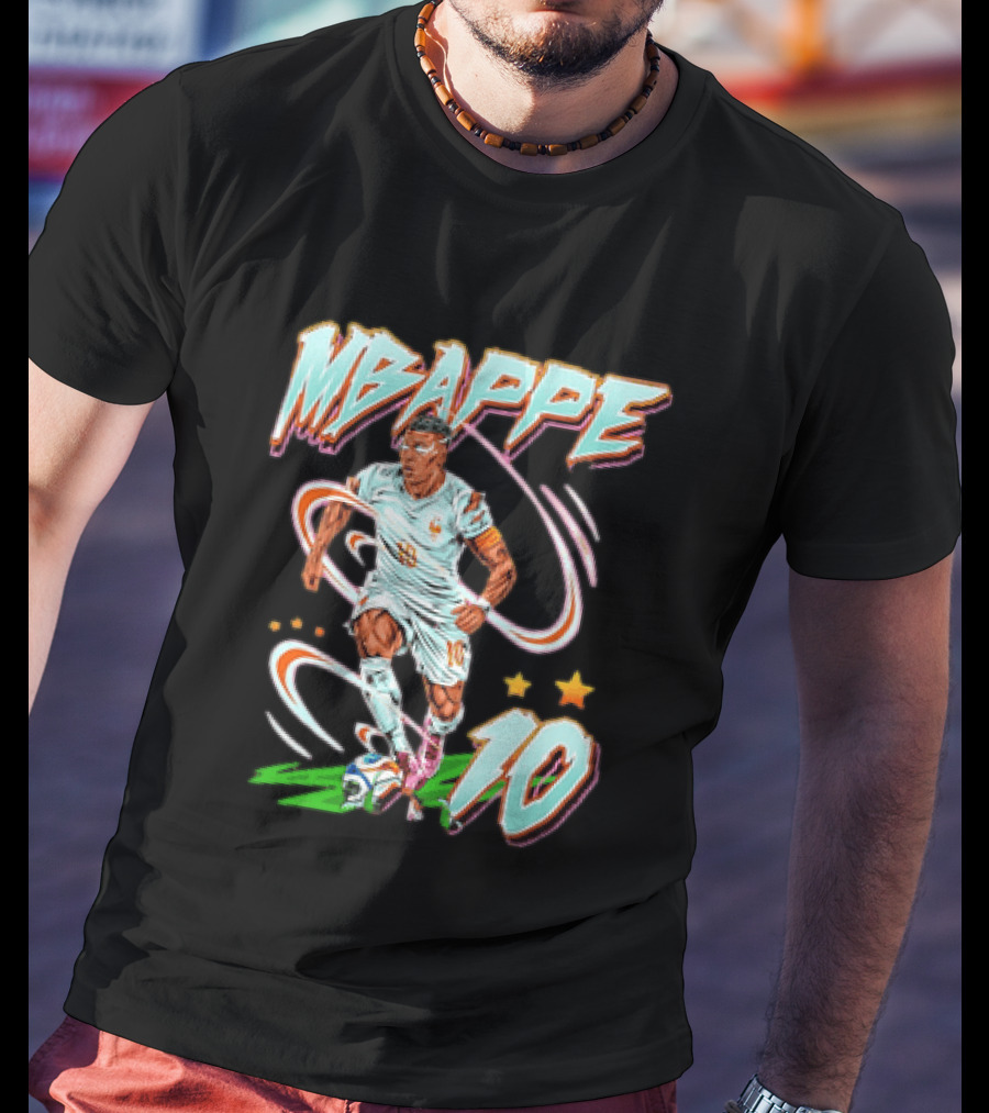 Kylian Mbappe 10 France National Team Soccer Star T-Shirt