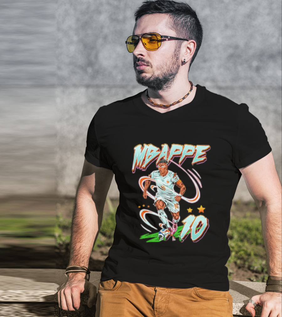 Kylian Mbappe 10 France National Team Soccer Star T-Shirt