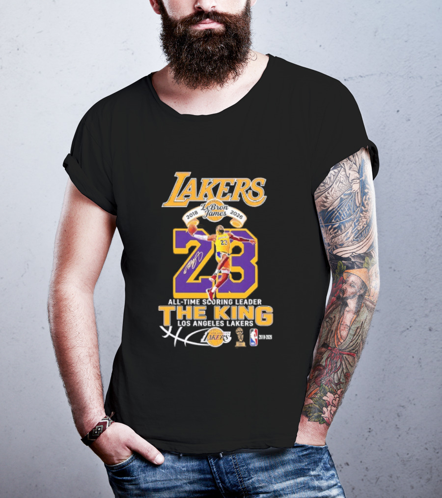 Lakers 23 The King NBA All Time Scoring Leader LeBron James T-Shirt