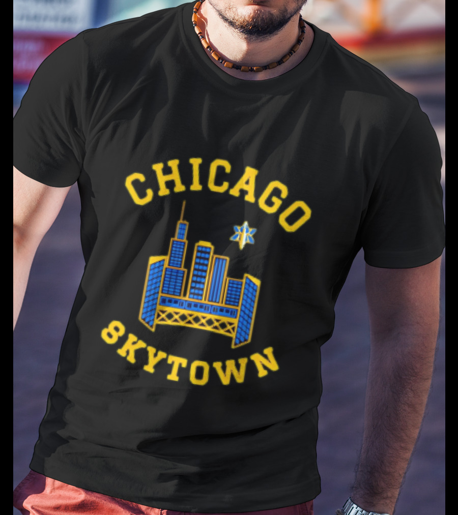 Chicago Skytown Iconic Skyline Star Architecture The Loop T-Shirt
