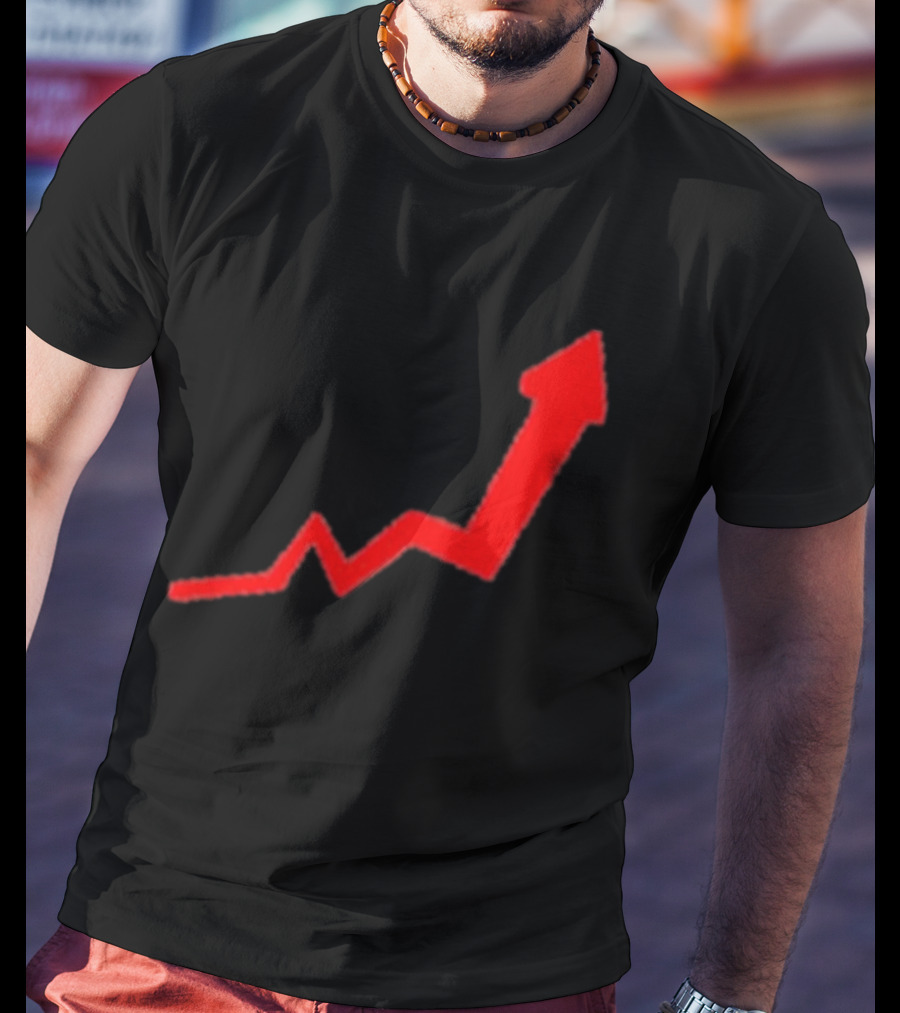 Dayu Stock Market Rising Chart Arrow Trending Upwards Stop Stock T-Shirt