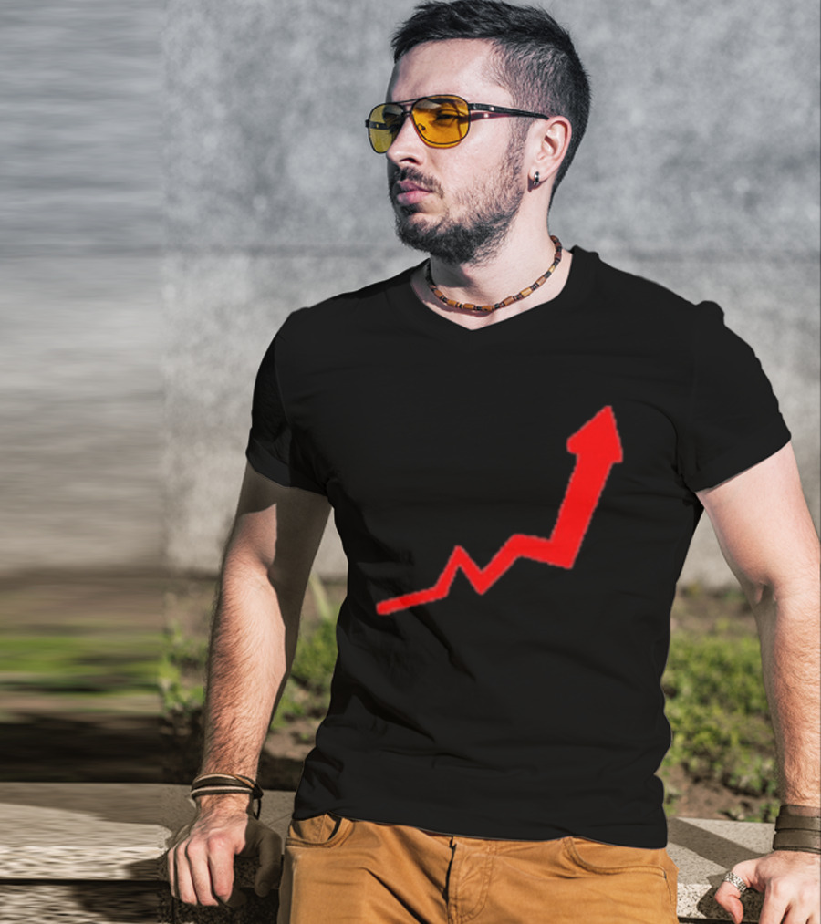 Dayu Stock Market Rising Chart Arrow Trending Upwards Stop Stock T-Shirt