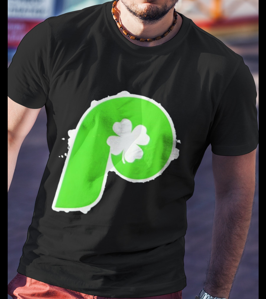 Lucky Philadelphia Clover P Baseball Green Four Leaf T-Shirt