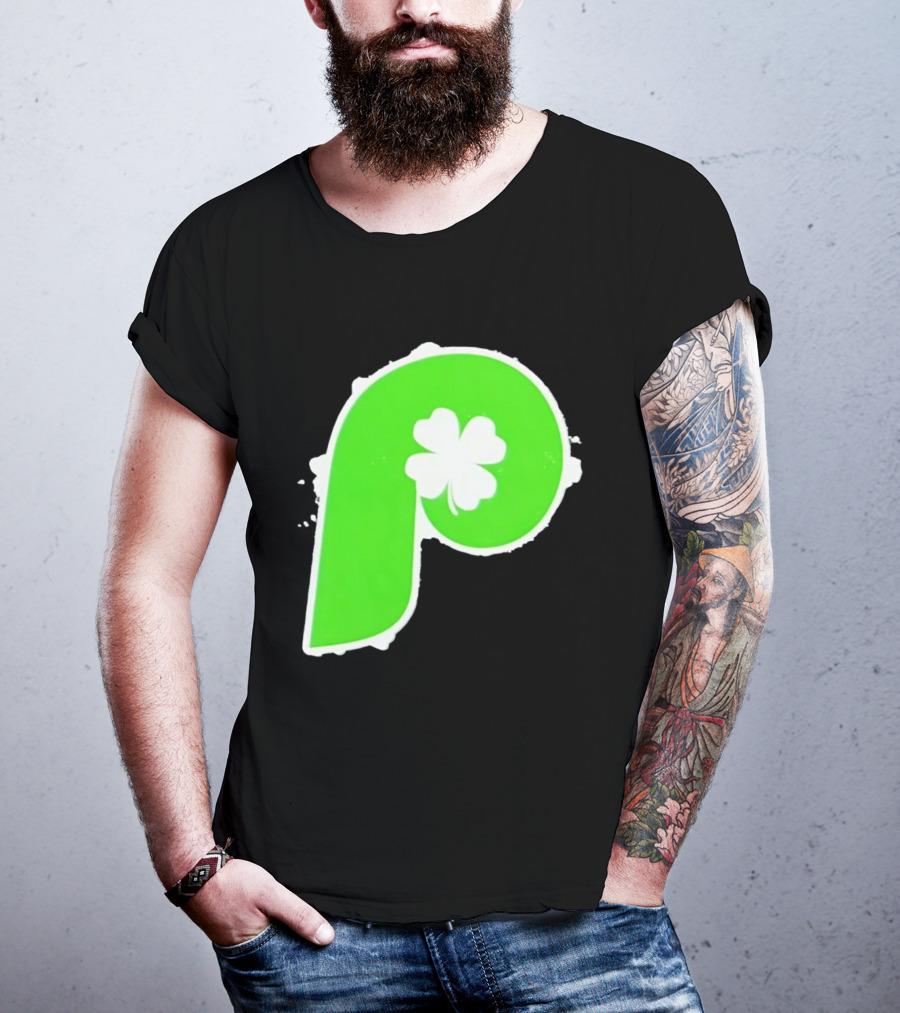 Lucky Philadelphia Clover P Baseball Green Four Leaf T-Shirt