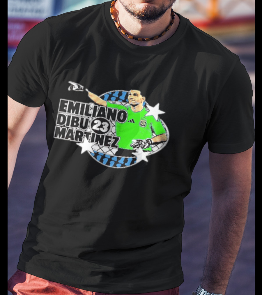 Emiliano Dibu Martinez 23 Argentina National Team Bootleg Stars Net T-Shirt