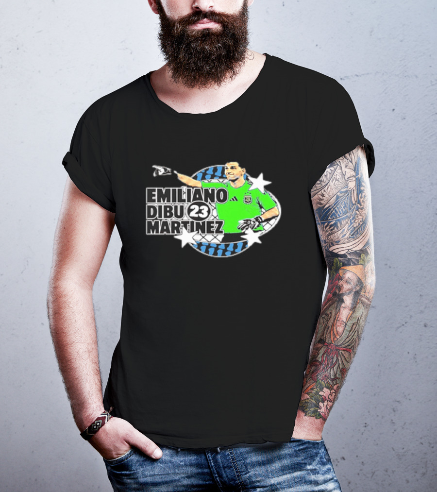 Emiliano Dibu Martinez 23 Argentina National Team Bootleg Stars Net T-Shirt