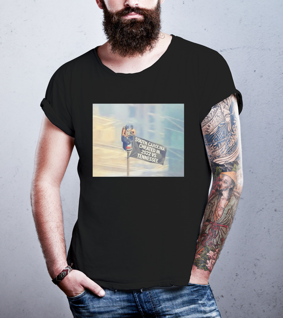 Empire State Building South Carolina Cheated 2022 Tennessee Flag T-Shirt