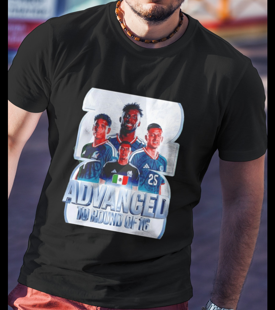 Advanced To Round Of 16 Mexico National Football Team 25 T-Shirt