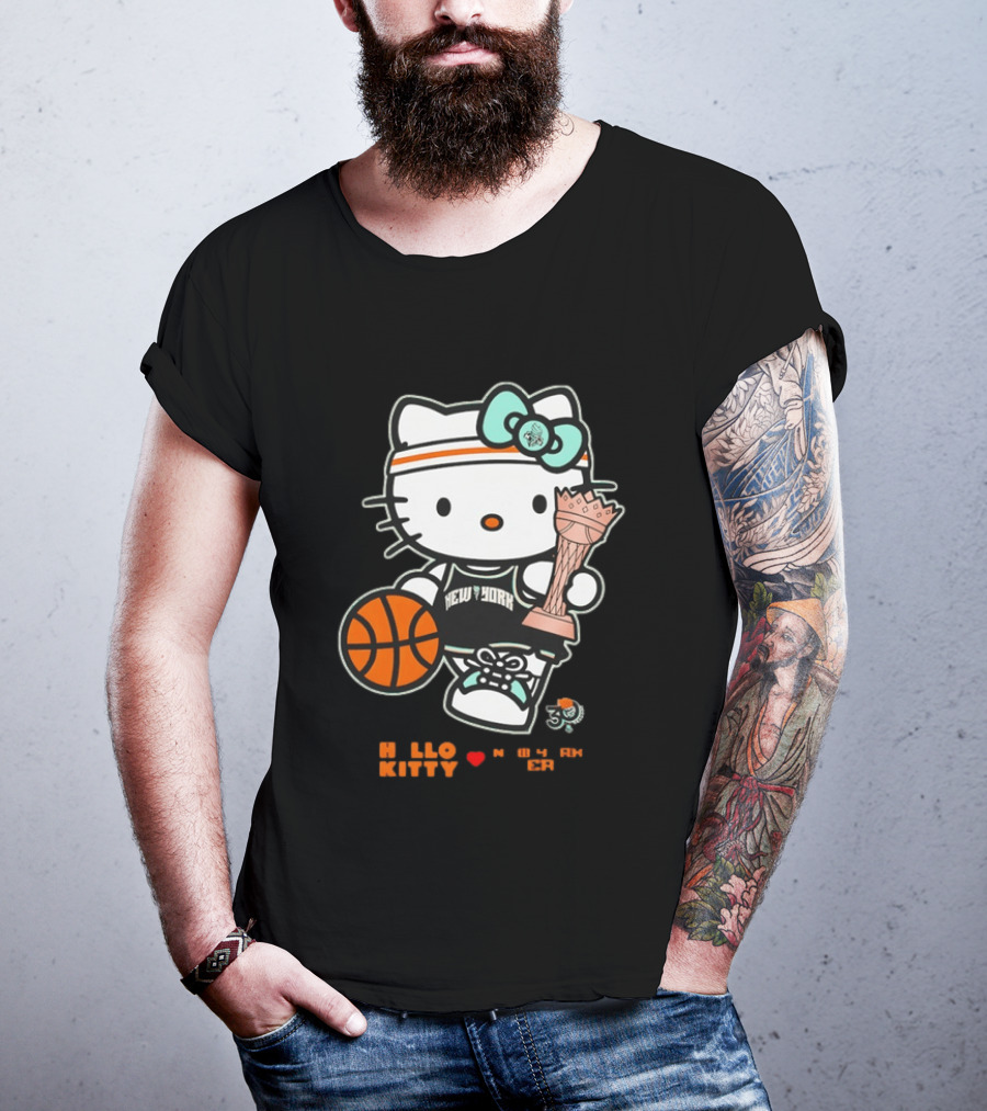 Hello Kitty New York Liberty 2026 WNBA Commissioner's Cup Basketball 30th Anniversary T-Shirt