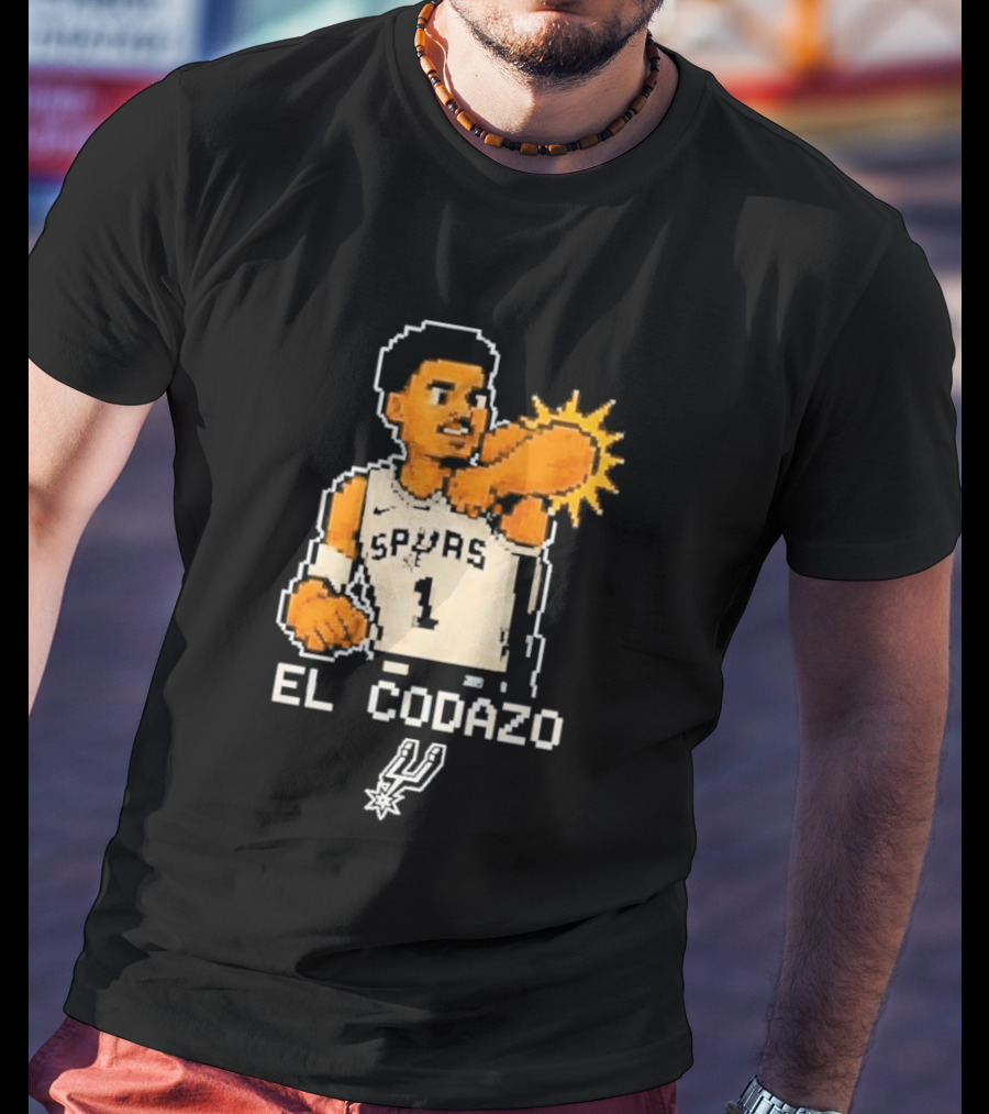 Victor Wembanyama Spurs El Codazo Pixel T-Shirt