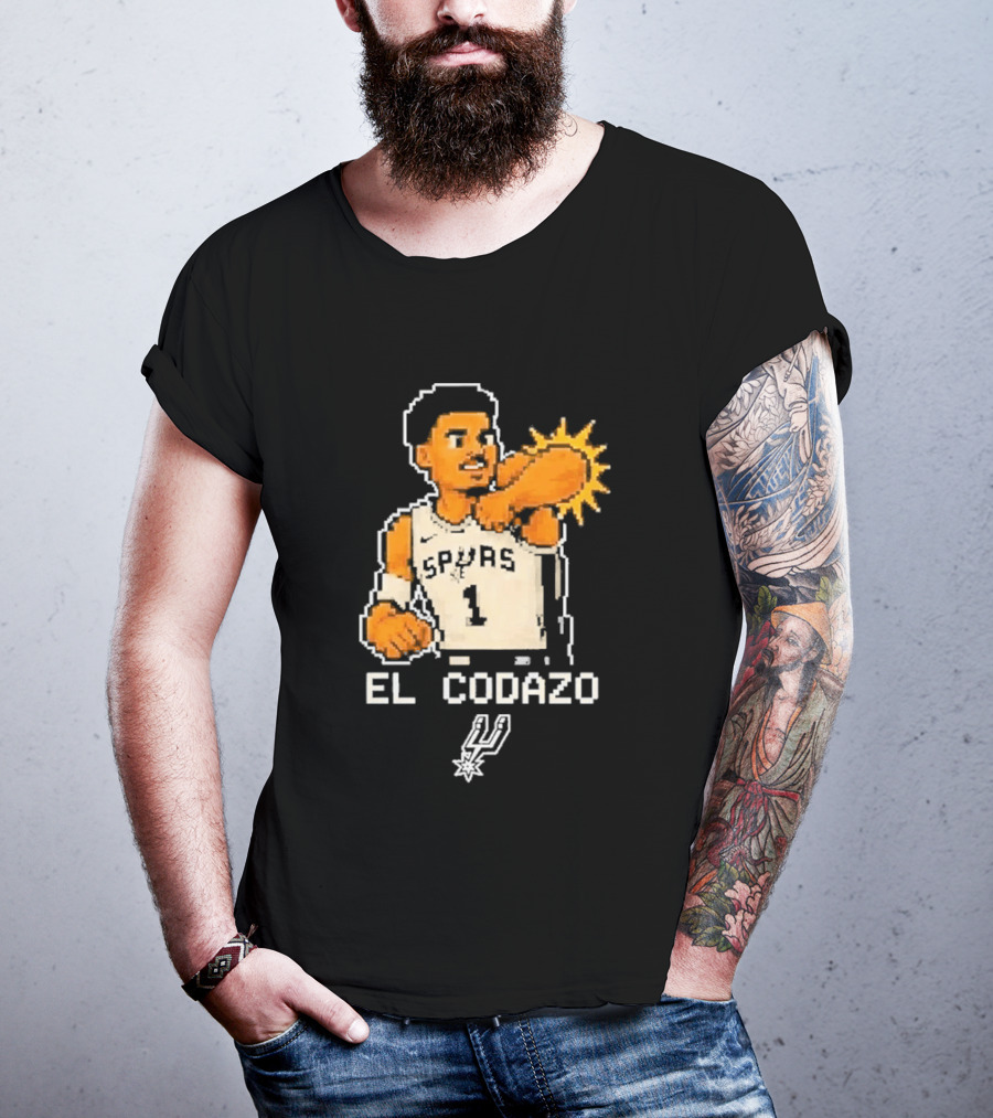 Victor Wembanyama Spurs El Codazo Pixel T-Shirt