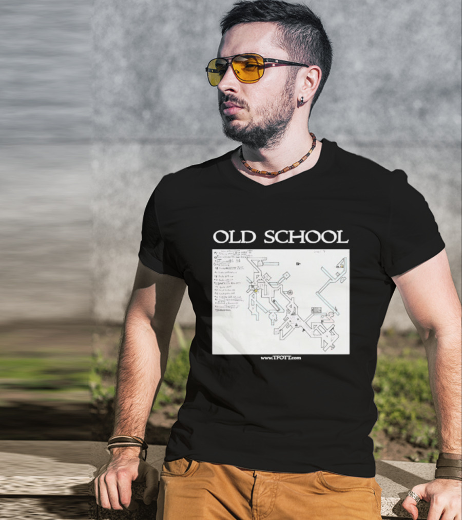 Old School Tonisborg Dungeon Map 1971 Dungeons And Dragons Retro Adventure T-Shirt