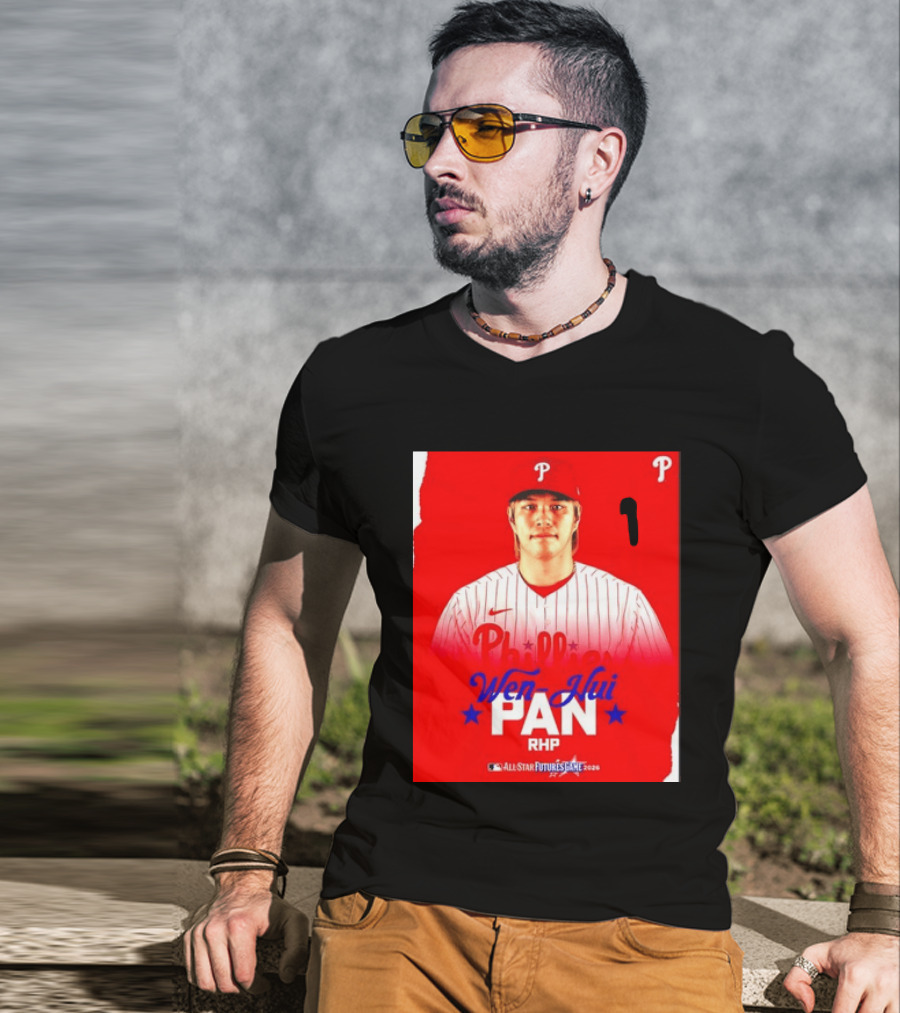 Wen Hui Pan Philadelphia Phillies RHP 2026 MLB All Star Futures Game T-Shirt