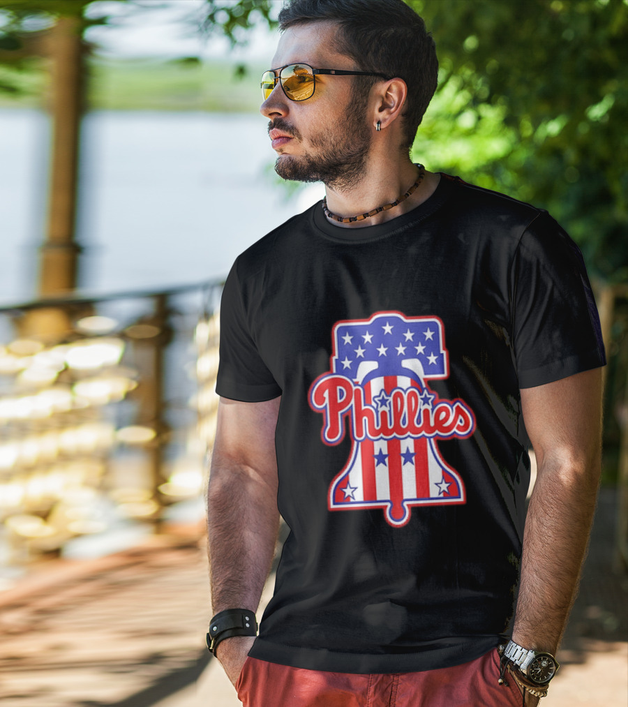 Phillies Liberty Bell Stars Stripes Patriotic 250th Anniversary T-Shirt