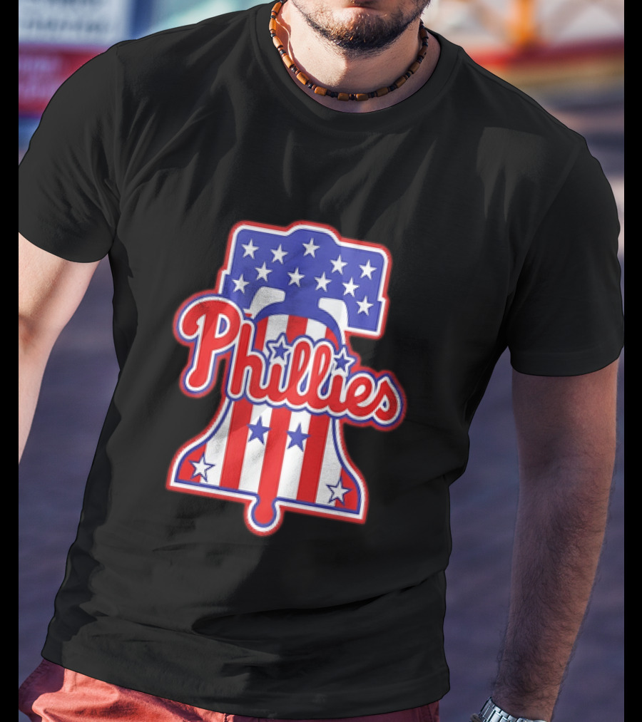 Phillies Liberty Bell Stars Stripes Patriotic 250th Anniversary T-Shirt
