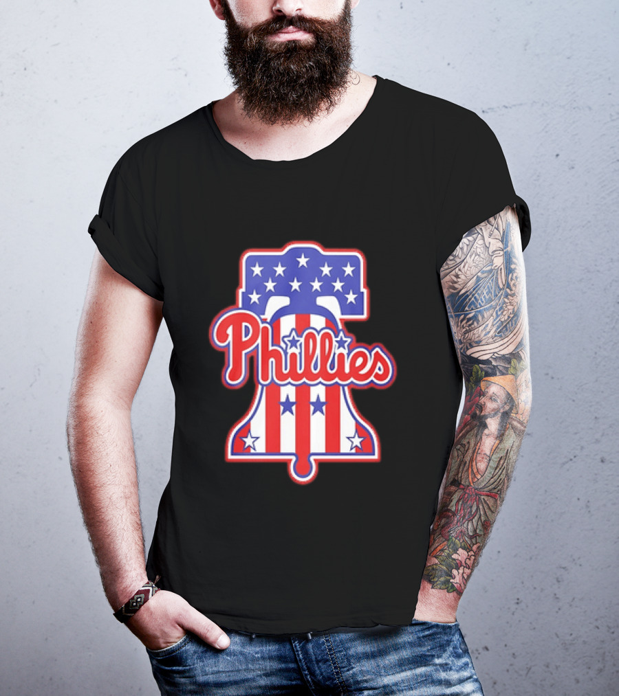 Phillies Liberty Bell Stars Stripes Patriotic 250th Anniversary T-Shirt