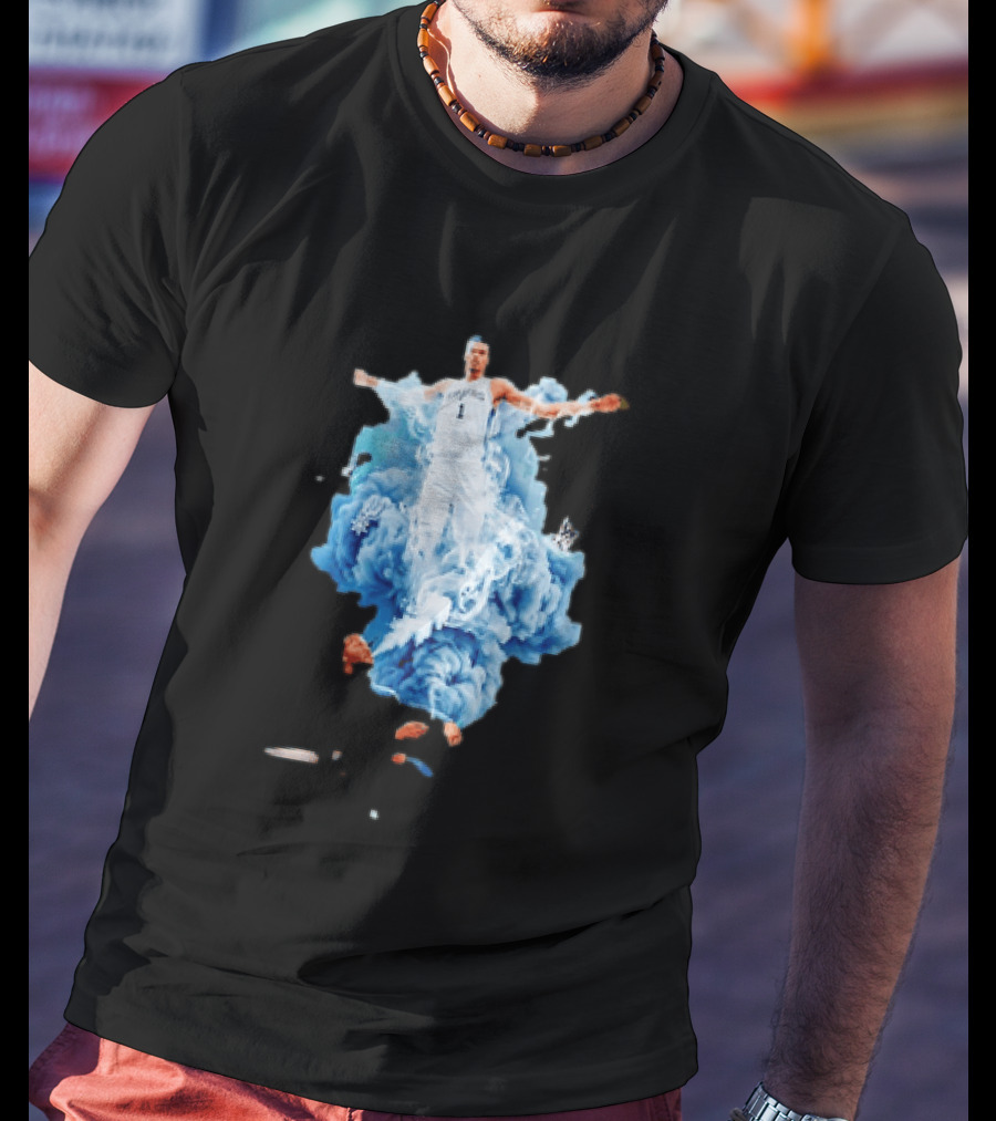 Jalen Brunson We Smoking On That Wemby Pack Spurs Player Blue Smoke T-Shirt