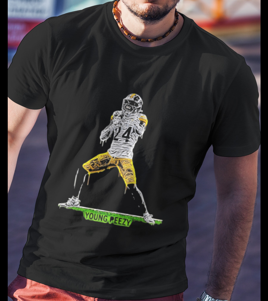 Young Peezy Pittsburgh Steelers Football Player 24 T-Shirt