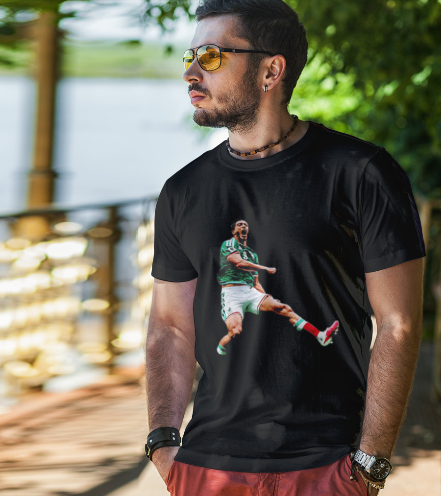 Raúl Jiménez Celebrating Mexico National Soccer Team Victory T-Shirt