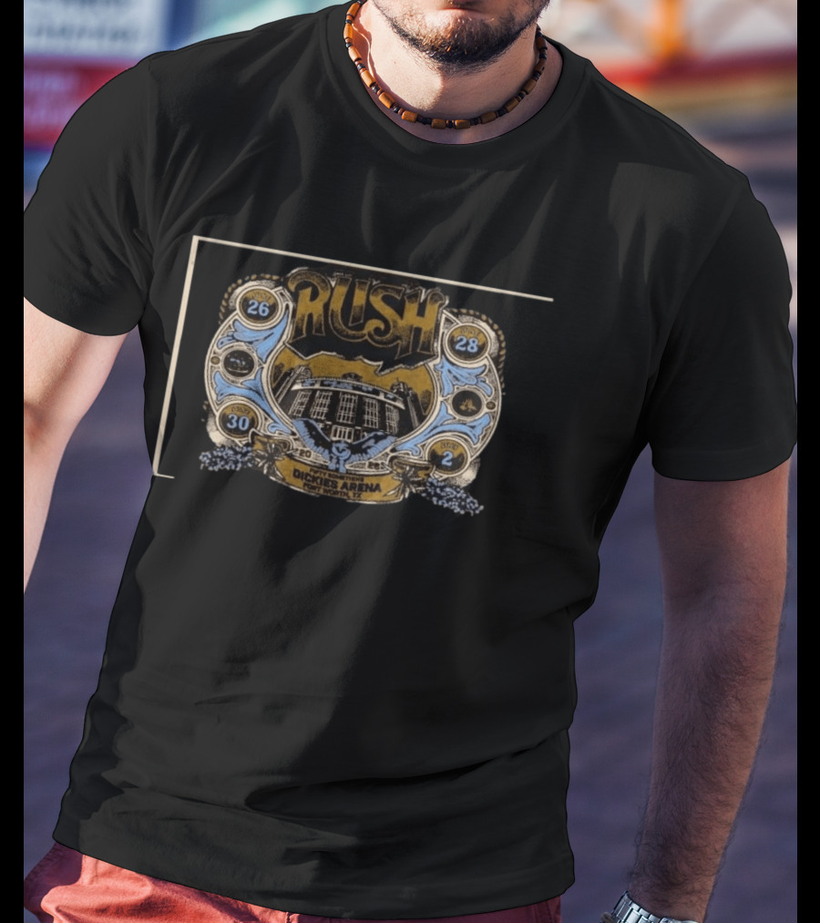 Rush Fifty Something Tour Dickies Arena Fort Worth TX 2026 2028 T-Shirt
