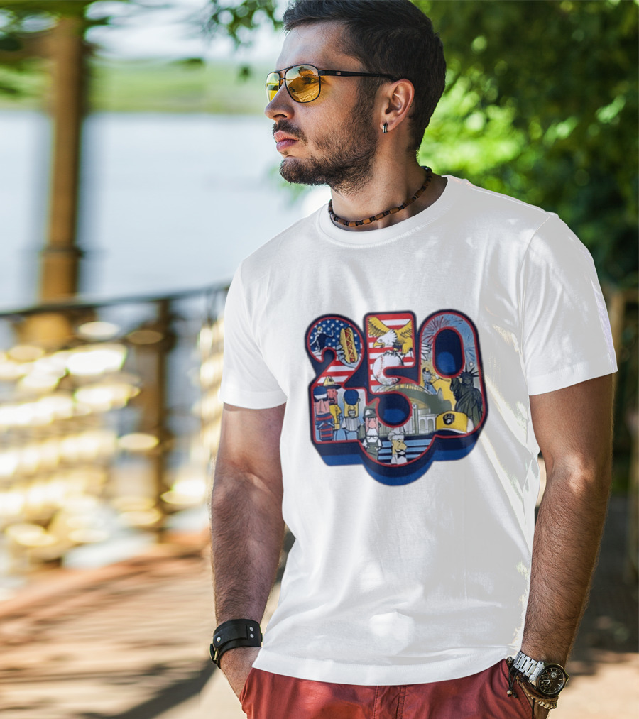 250th Anniversary Of America 2026 Patriotic Eagle Liberty Fireworks Baseball Celebration T-Shirt